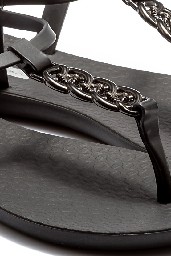Class Chain Kadın Sandalet Siyah 3542