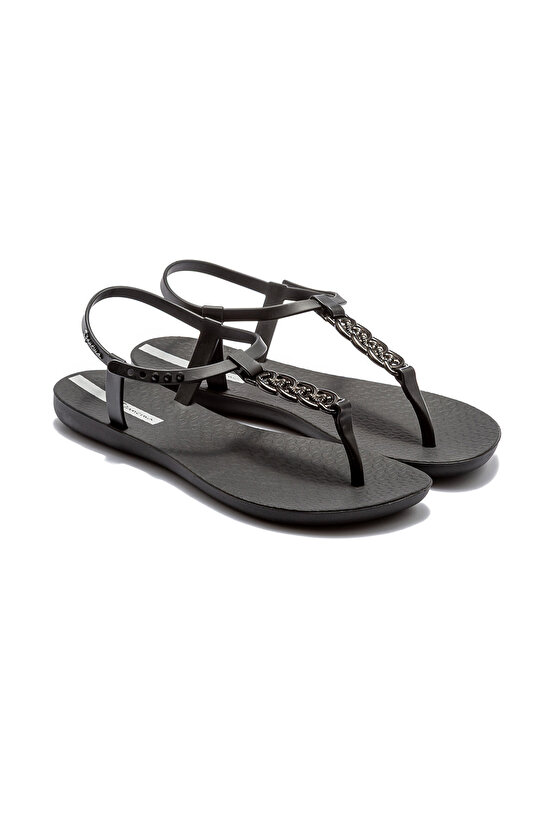 Class Chain Kadın Sandalet Siyah 3542