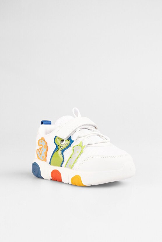 Number Ortopedik Taban Beyaz-Mavi Çocuk Sneaker
