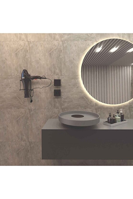 Siyah Kurutma Makinesi Asma Aparatı Banyo Aksesuarı Güçlü Dc-5119