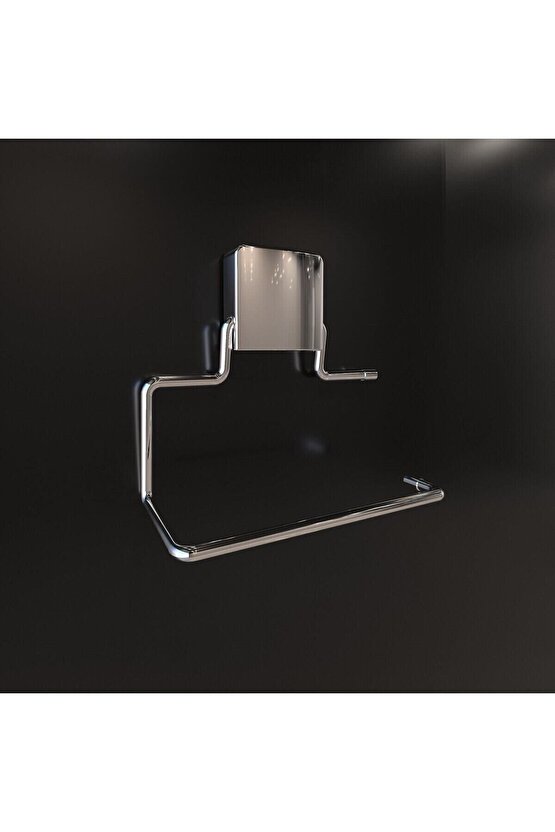 Dekoratif Yapıştırmalı Banyo Wc Kağıtlık Askı Krom Pratik Vidasız Montaj Dc-4774