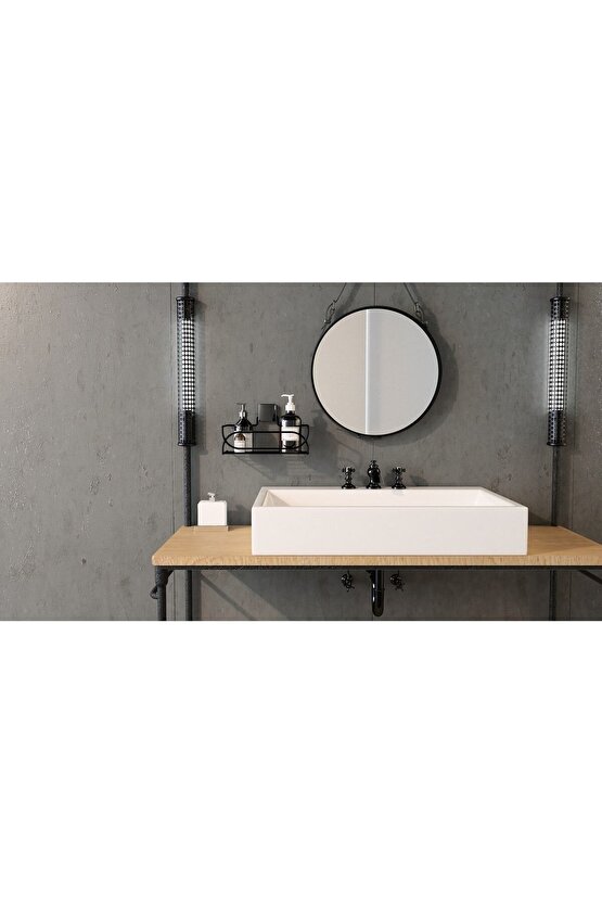 Decoratif Banyo-mutfak-balkon Çok Kullanışlı Metal Sepet Siyah Vida Yok ! Dc-5554