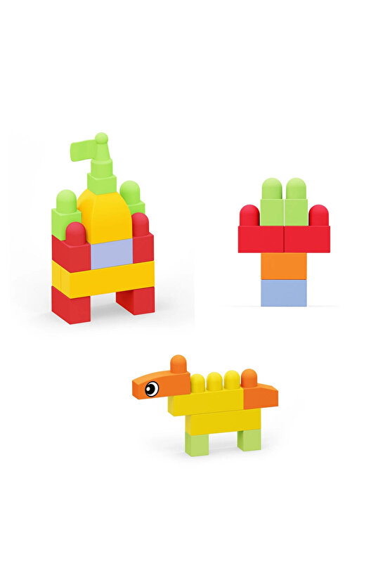 Yumuşak Bloki Blokları Kova 42 Parça - Büyük Yumuşak Bloklar - Büyük Soft Lego Oyuncakları