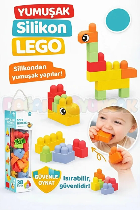 Yumuşak Bloki Blokları 38 Parça - Büyük Yumuşak Bloklar - Büyük Soft Lego Oyuncakları