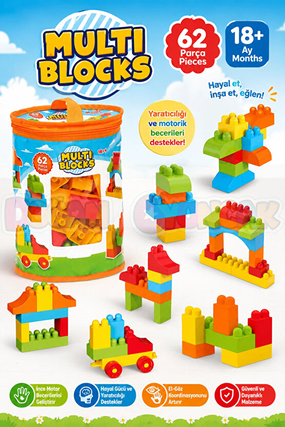 Multi Blocks (62 Parça) - Multi Bloklar - Mutli Legolar - Lego Setleri - Lego Oyuncakları