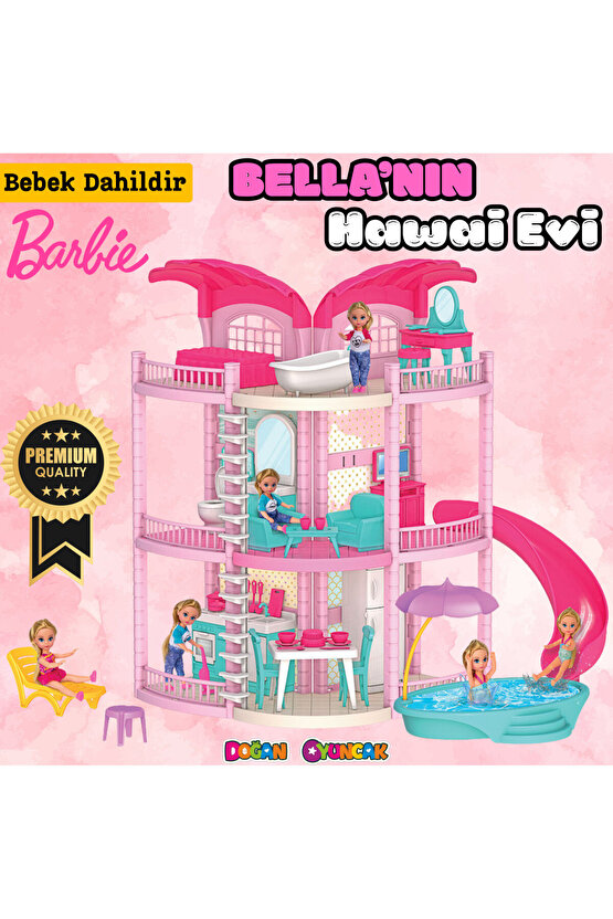 Bellanın Hawai Evi - Bella Oyuncak Ev - Bella Ev Seti - Bellanın Hawai Evi - Bella Havuzlu Hawai