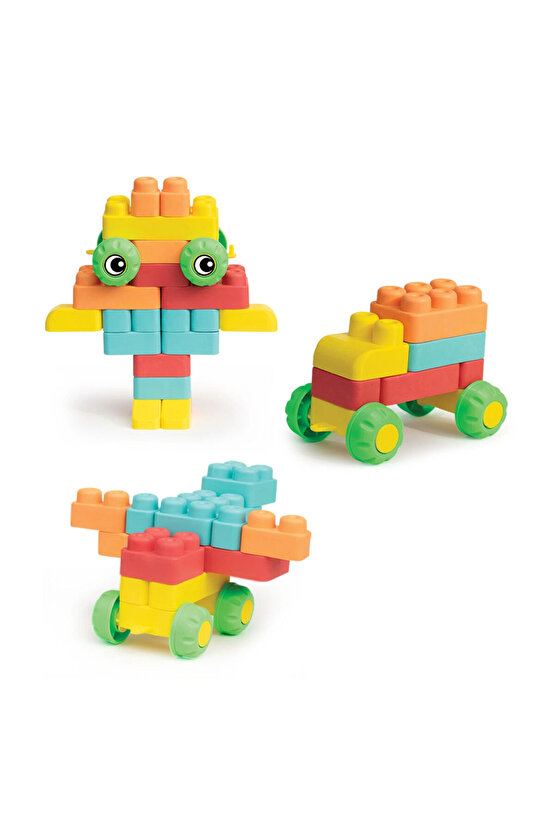 Yumuşak Soft Maxi Bloklar Çantalı (32 Parça) - Soft Yumuşak Bloklar - Büyük Soft Lego Oyuncakları -