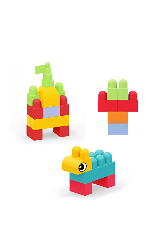 Yumuşak Bloki Blokları Kova 30 Parça - Büyük Yumuşak Bloklar - Büyük Soft Lego Oyuncakları