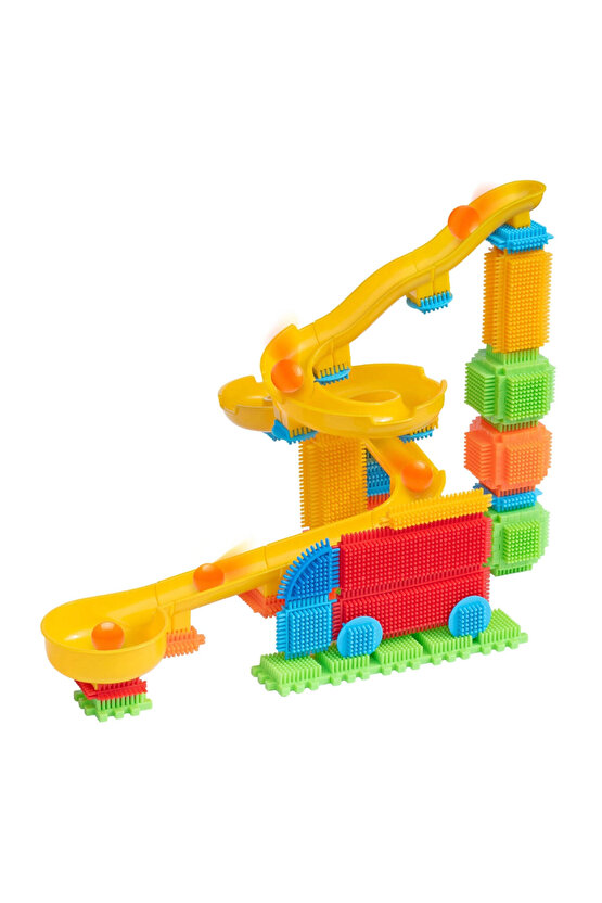 Kaktüs Bloklar Top Parkuru (100 Parça) - Kaktüs Oyuncak - Kaktüs Lego - Taraklı Lego Seti