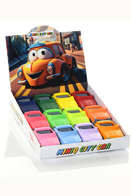MINIQ CITY CAR AUTO NEON 12 ADET OYUNCAK ARABA