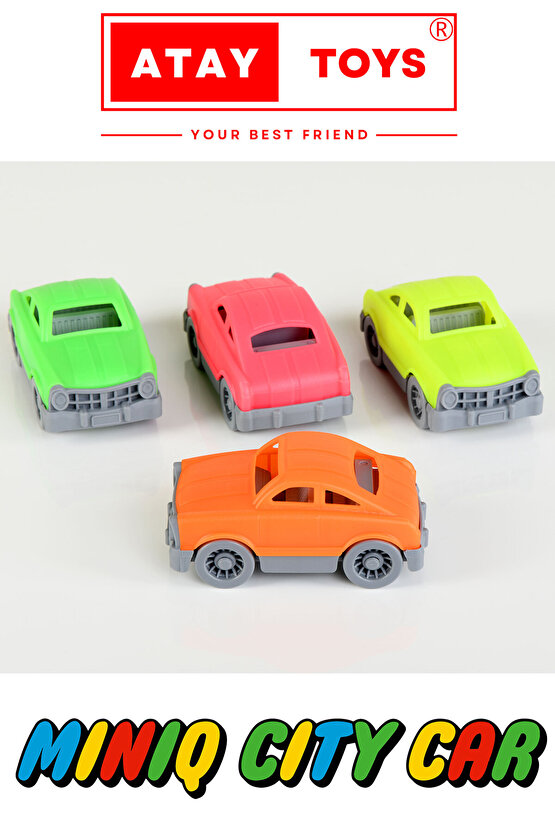MINIQ CITY CAR AUTO NEON 12 ADET OYUNCAK ARABA