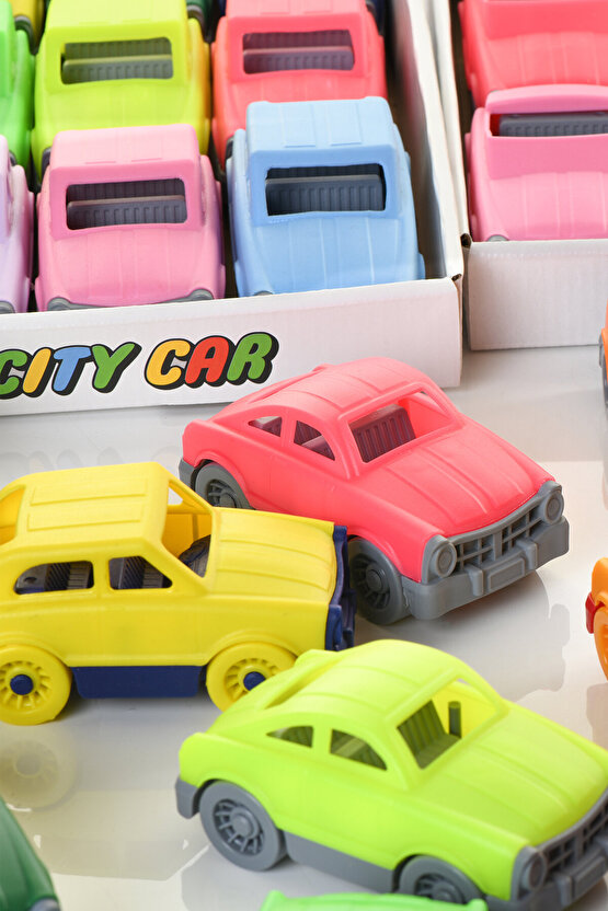 MINIQ CITY CAR AUTO NEON 12 ADET OYUNCAK ARABA