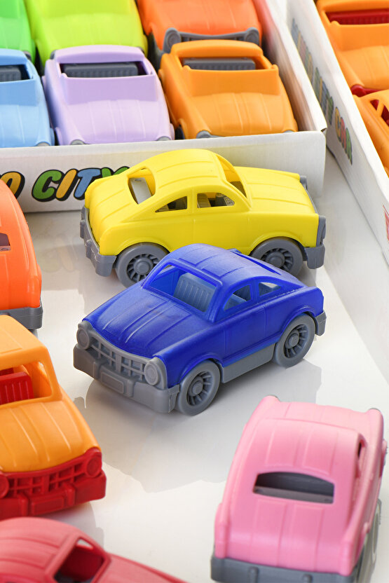 MINIQ CITY CAR AUTO NEON 12 ADET OYUNCAK ARABA