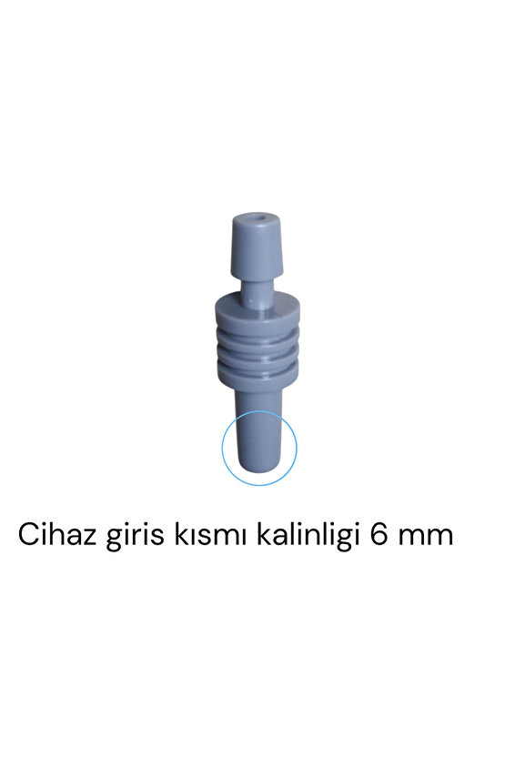Dijital Tansiyon Aleti Konnektör Jak Bağlantı Aparatı Gri Düz Tıp 6 Mm