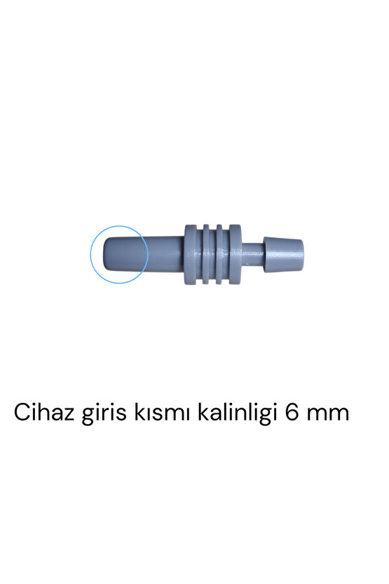 Dijital Tansiyon Aleti Konnektör Jak Bağlantı Aparatı Gri Düz Tıp 6 Mm