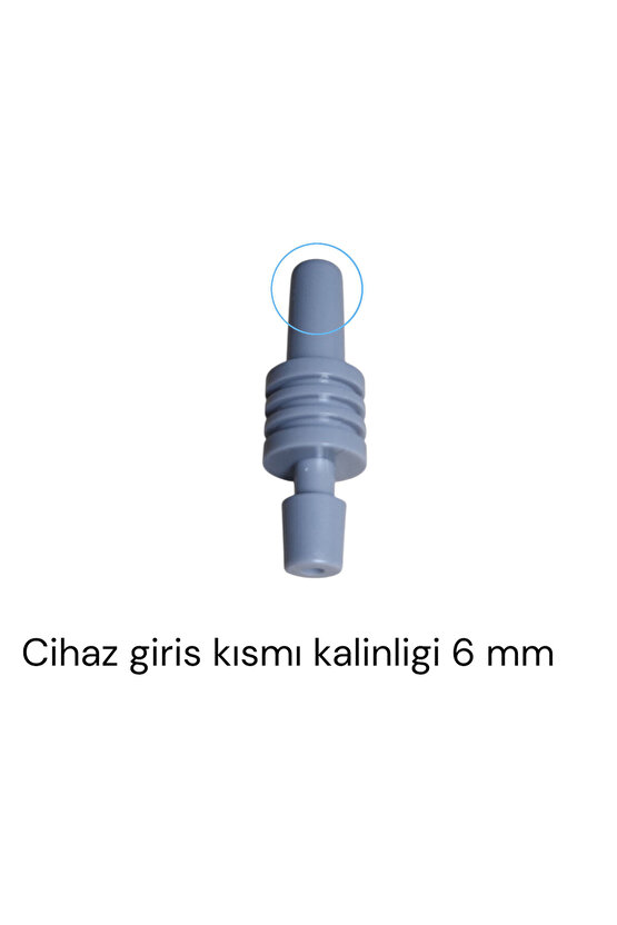 Dijital Tansiyon Aleti Konnektör Jak Bağlantı Aparatı Gri Düz Tıp 6 Mm