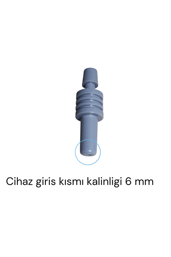Dijital Tansiyon Aleti Konnektör Jak Bağlantı Aparatı Gri Düz Tıp 6 Mm