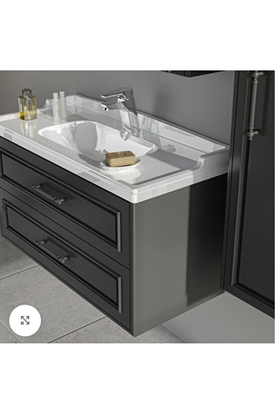Ariana Antrasit 80 cm Banyo Dolabı