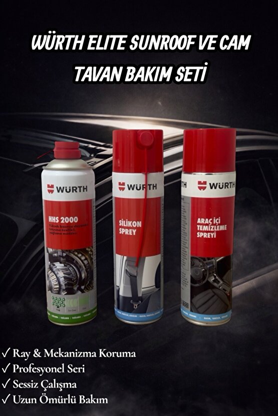 Prime Cars ELITE Sunroof Cam Tavan Bakım Seti