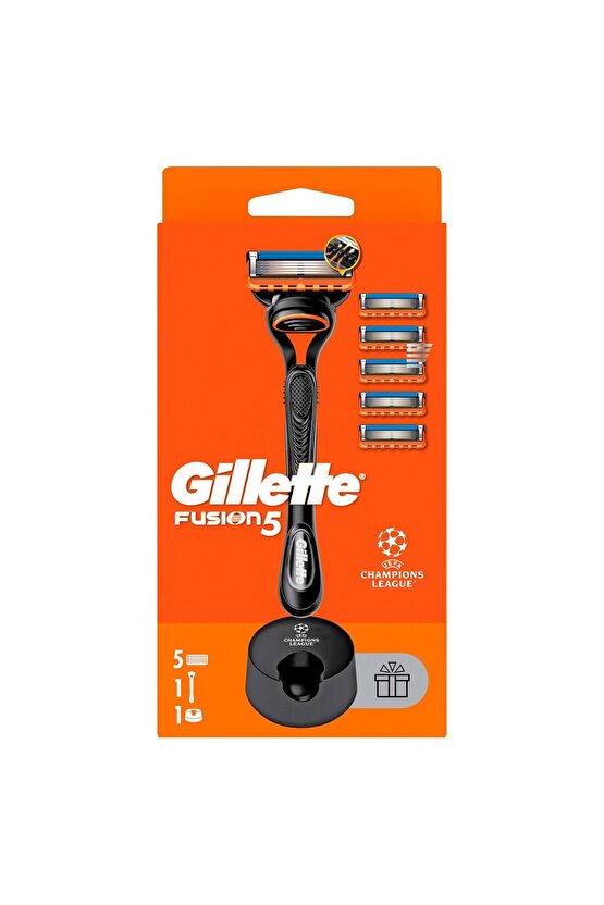 Fusion5 Tıraş Makinesi ve Yedek Bıçağı 5li + Tıraş Bıçağı Standı