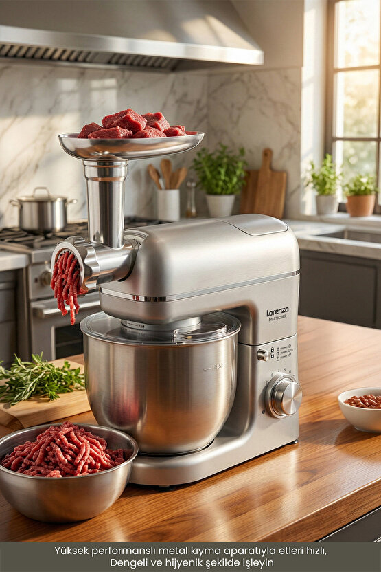 Multichef Stand Mixer 3in1 Hamur Yoğurma Blender Et Kıyma Makinesi