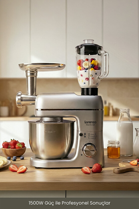 Multichef Stand Mixer 3in1 Hamur Yoğurma Blender Et Kıyma Makinesi