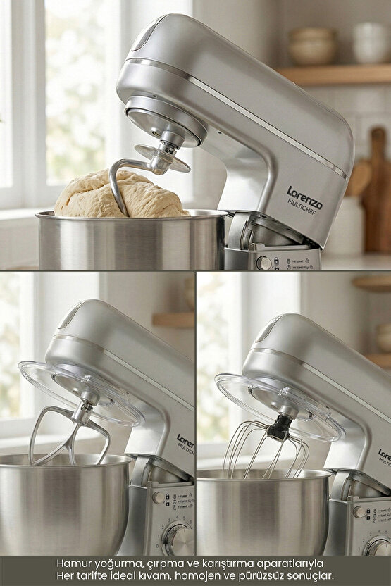 Multichef Stand Mixer 3in1 Hamur Yoğurma Blender Et Kıyma Makinesi
