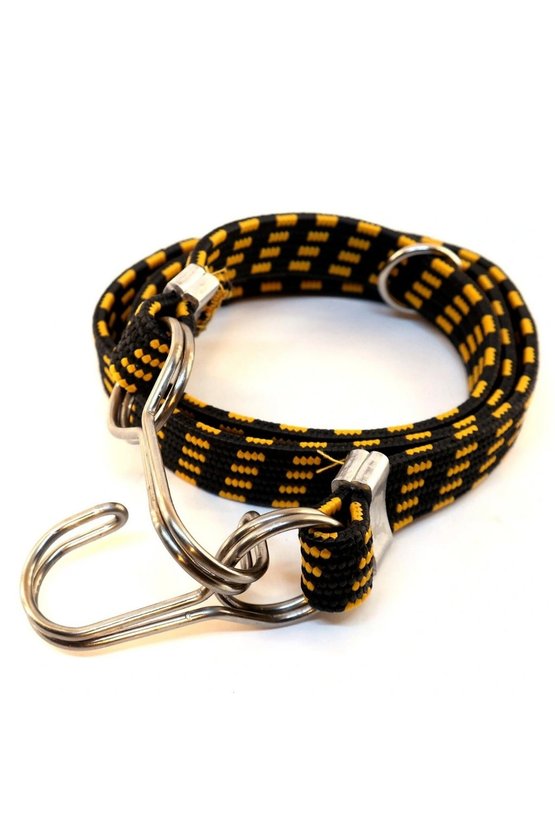 Bagaj Lastiği Sarı Kalın Çelik Kancalı 15mmx5mmx100cm