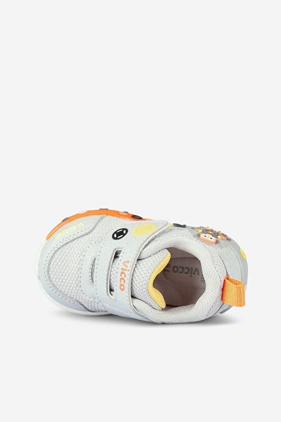 Feti Ortopedik Erkek Bebek Gri Işıklı İlk Adım Sneaker
