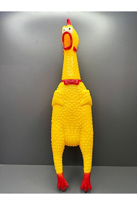 30 cm Öten Horoz Tavuk Sesi Bağıran Şaka Oyuncağı
