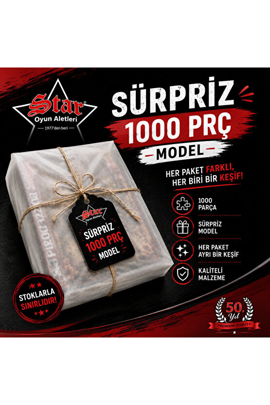 STAR 1000 Parça Sürpriz Puzzle - Karışık Model Gönderim