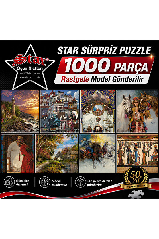 STAR 1000 Parça Sürpriz Puzzle - Karışık Model Gönderim
