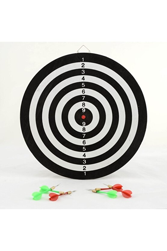 Trenddünyası Çift Taraflı 30 Cm Dart Tahtası Ve 4adet Ok