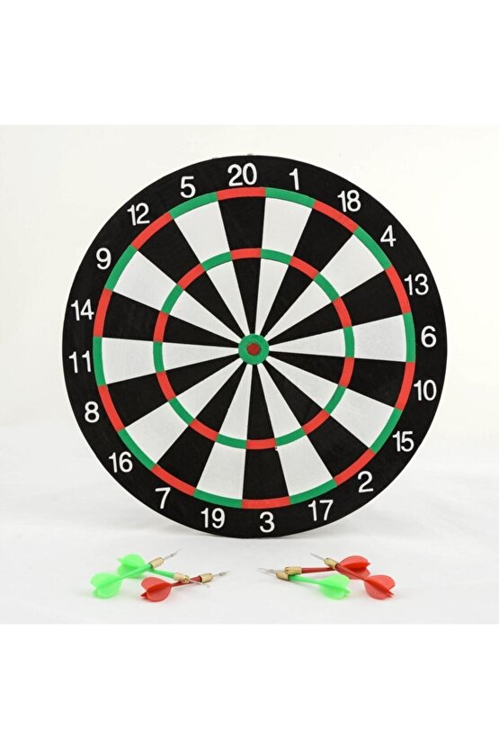 Trenddünyası Çift Taraflı 30 Cm Dart Tahtası Ve 4adet Ok