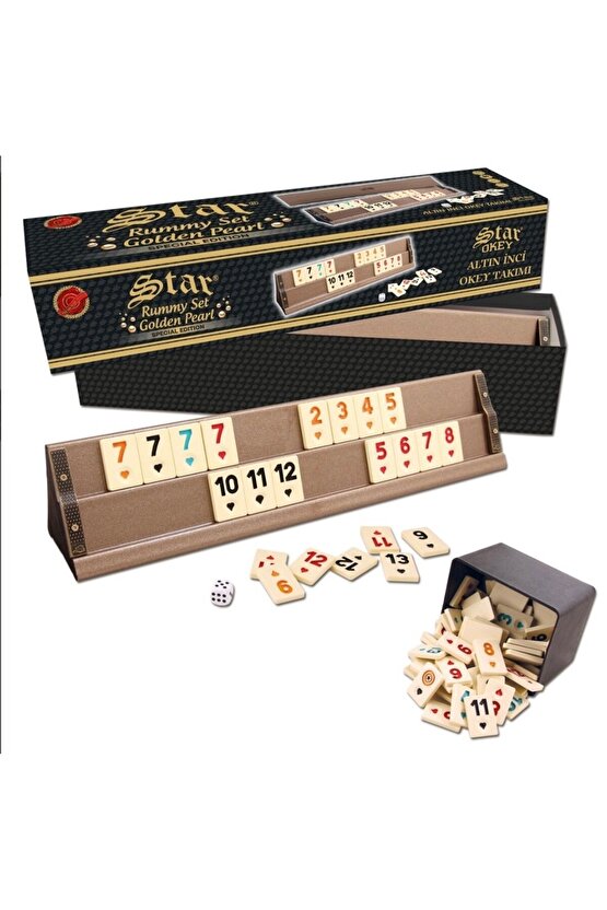 STAR OKEY VİP OKEY SİTAH İNCİ ALTIN İNCİ ÜÇLÜ OKEY SET