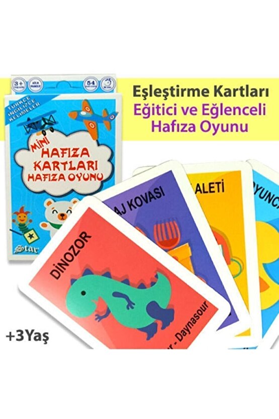 Star Hafıza Kartları Eşleştirme Eşini Bul Oyunu 3lü Set