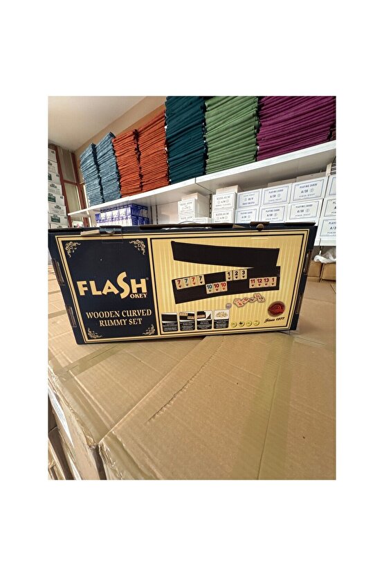 Flash Oval Ağaç Okey Takımı