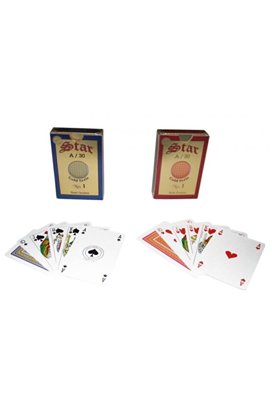Iskambil Kağıdı Oyun 2 Li Set Gold Oyun Kağıdı Iskambil Kağıdı Poker Kağıdı 2 Deste Stoktan