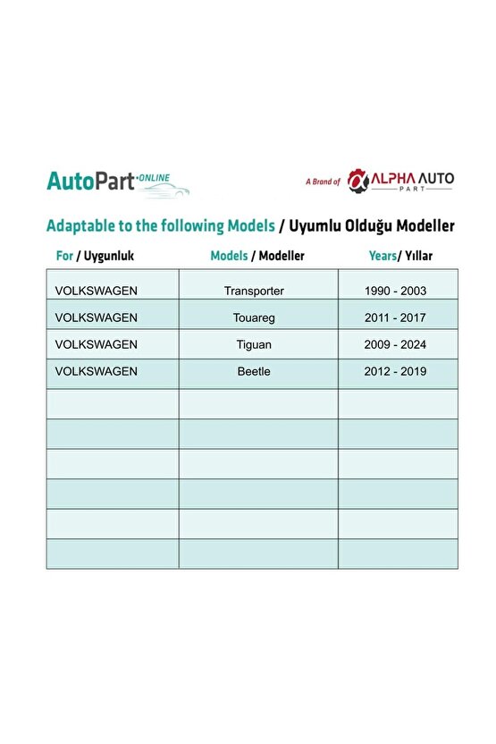 Volkswagen Transporter,Touareg,Tiguan,Beetle için Bagaj Döşeme Paneli Klips-10 Adet