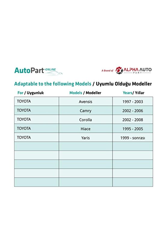Toyota Avensis Camry Corolla Hiace Yaris için Çamurluk Tampon Klips - 50 Adet
