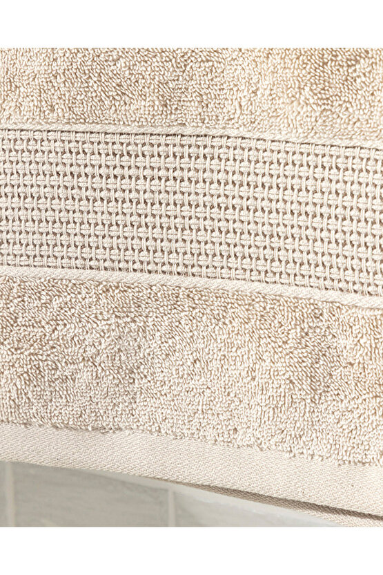 Deluxe Pamuklu Low Twist Yüz Havlusu 50x90 cm Bej