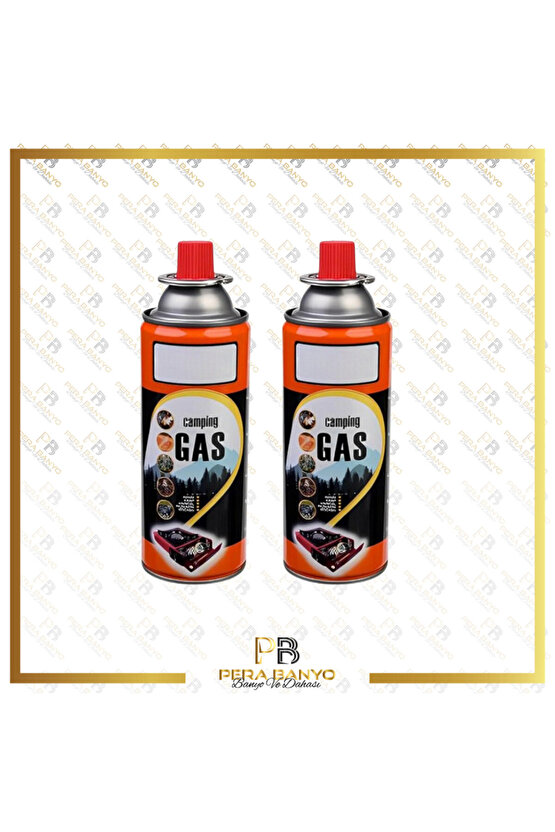 Kamp Gazı Bütan Propan Gaz Tüpü Portatif Ocak Kartuşu Tek kullanımlık Pürmüz 400 ml 2 Adet