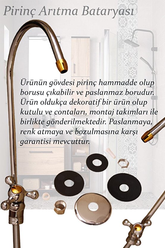 Arıtma Eviye Bataryası Su Arıtma Cihazı Arıtma Musluğu Musluk Mutfak Bataryası Armatür Pirinç Gövde