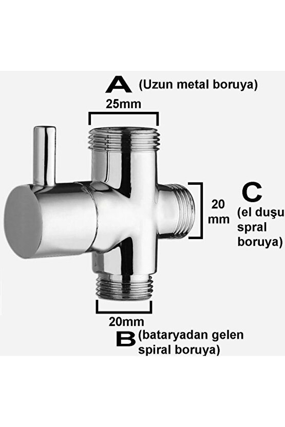 Yapıtaşı Yt32 Kartepe Banyo Robot Duş Seti Yönlendirici Musluk 34x12x12