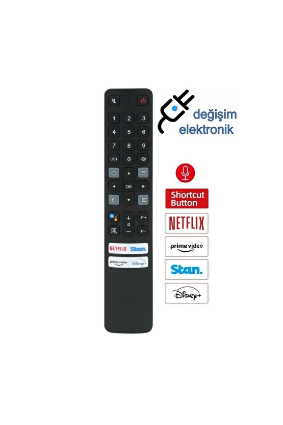 Tc.l Rc-901V Fmr3 Android Led Tv Kumandası Mikrofonlu