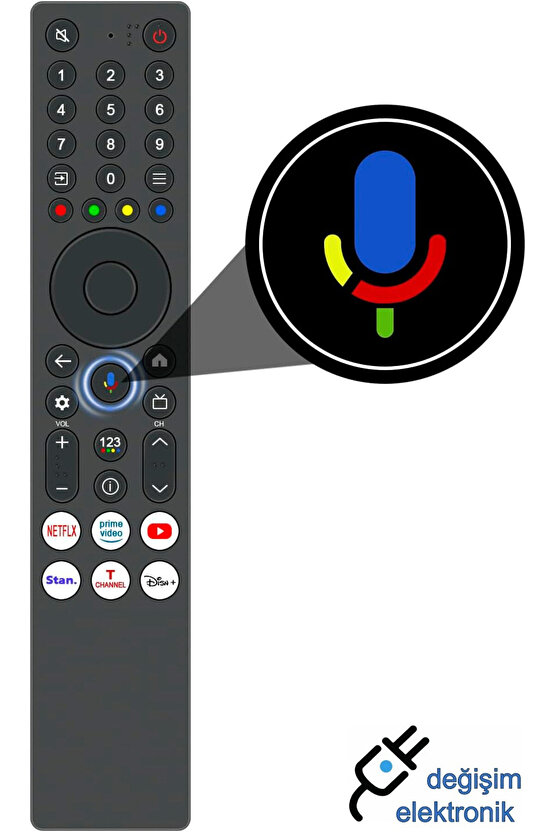 T C L Rc 733A Qd-Mini Led Tv Kumandası Mikrofonlu