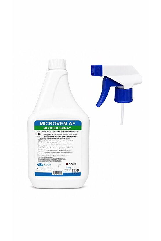 SPRAY DEZENFEKTAN SIVI 1 LT VE ÇİFT BÖLMELİ STERİLİZASYON KUTU SETİ