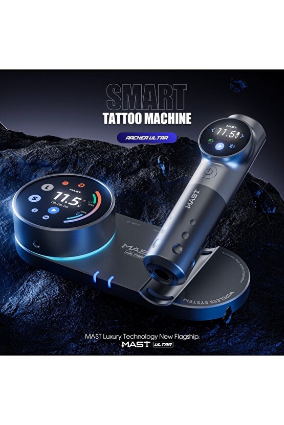 1 Set Gümüş Renkli Archer Ultra Kablosuz Power Supply Tattoo Cihazı