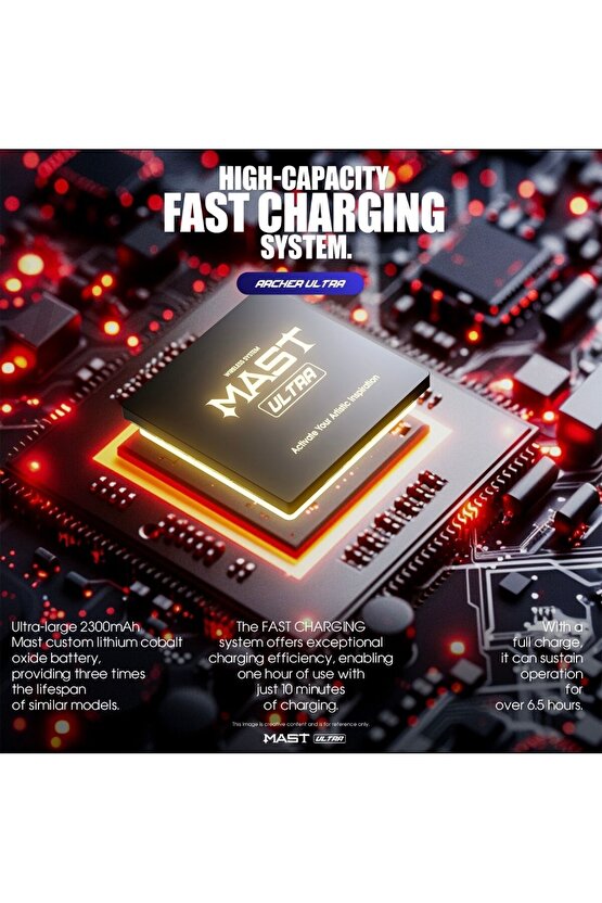 1 Set Gümüş Renkli Archer Ultra Kablosuz Power Supply Tattoo Cihazı