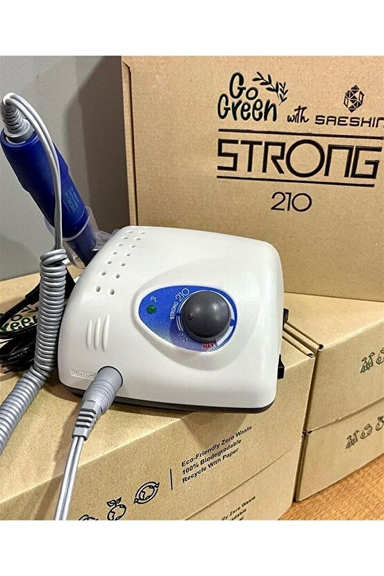 Saeshin Elektrikli Freze Törpü Makinesi Strong Freze Tırnak Törpü Ve Manikür Cihazı 210